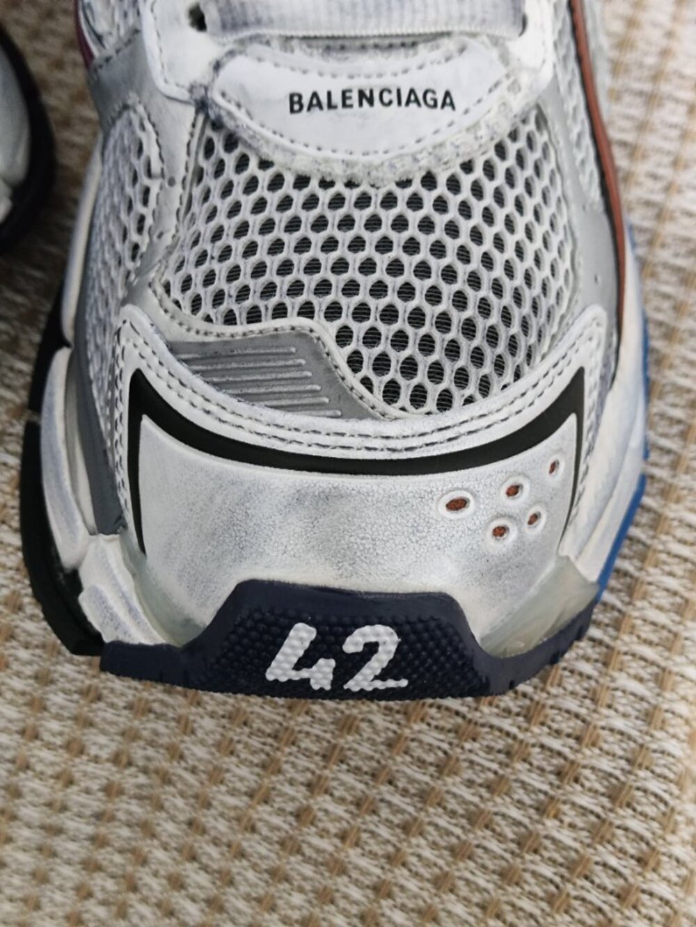 Balenciaga Runner Multicolor Mesh & Leather Sneakers - Picture 3 of 11